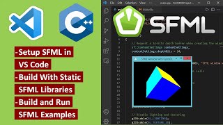 SFML Setup in Visual Studio Code  Create CC Applications using SFML  VSCode  MinGWw64 [upl. by Patnode]