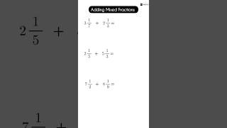 Mixed Fraction Addition trick  Fraction Addition Trick Trick mixed Fraction shortvideo fraction [upl. by Daley]