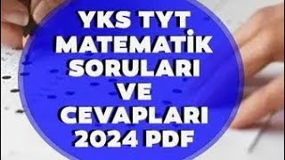 2024 tyt  Matematik çıkmış sorular benzeri [upl. by Annodal]