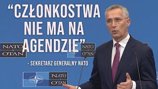 Stoltenberg stanowczo o wejściu Ukrainy do NATO quotNie jest częścią planuquot [upl. by Folberth]