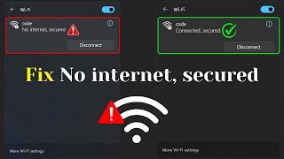 How to Fix No Internet Secured Error in Windows 10 amp 11  StepbyStep Guide [upl. by Killion638]