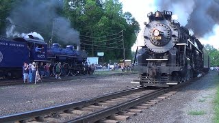 NKP 765 and RampN 425  Whistle Battle in the Gorge [upl. by Atilef293]