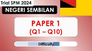 Add Maths  Trial SPM 2024  Negeri Sembilan Paper 1 Part 1 [upl. by Terrel]