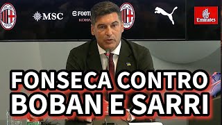 FONSECA non cambia ma domani la 9º FORMAZIONE diversa in 9 partite  CONFERENZA MILANVENEZIA [upl. by Kcuhc]