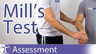 Mills Test  Lateral Epicondylitis or Tennis Elbow [upl. by Dolhenty43]