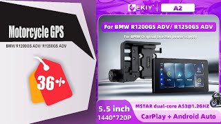 EKIY Special for BMW R1200GS ADV R1250GS ADV Motorcycle GPS Wireless Carplay Android Auto Display [upl. by Colp]