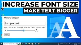 How to Increase Font Size in Windows 10 2024 [upl. by Anitsud]