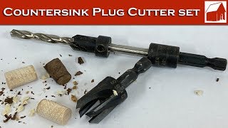 How to Use a Countersink Drill Bit amp Plug Cutter Set  Basic Woodworking [upl. by December]