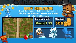 Bloons TD Battles Professor Evil Challenge in BTD Battles EASY [upl. by Terrell]