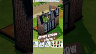 How to build slanted windows in The Sims 4 sims4 sims4 sims4tutorial thesims4 sims4build [upl. by Emmalynne]