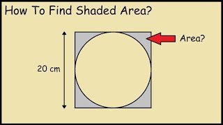 Find the shaded region circle inscribed in a square [upl. by Anaitsirhc]