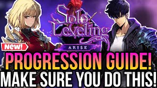 Solo Leveling Arise  Make Sure You Do This Progression Guide [upl. by Niatsirk]