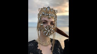 DIY RECYCLED GOLDEN HEADDRESS  HEADPIECE [upl. by Ramirol]