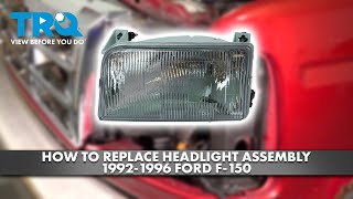 How to Replace Headlight Assembly 19921996 Ford F150 [upl. by Annaujat]