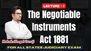 NEGOTIABLE INSTRUMENTS ACT 1881 [upl. by Nabru524]