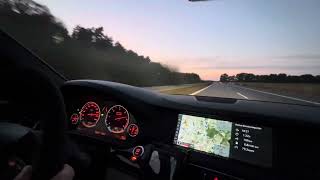 Alpina D5 Biturbo Touring F11 535d 100285kmh Onboard Highway Autobahn vmax run [upl. by Eessej]