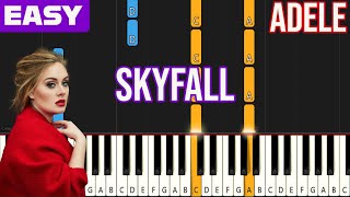 Adele  Skyfall  EASY Piano Tutorial for Beginners [upl. by Ahseym78]