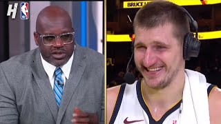 Nikola Jokic Joins Inside the NBA talks INSANE GAMEWINNER vs Warriors [upl. by Irrabaj]