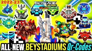 All NEW Beystadiums QR CODES 202425  BEYBLADE BURST QUADDRIVE APP [upl. by Bernette147]