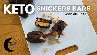 Keto Snickers Bar UPDATED RECIPE  LowCarb Candy Bar [upl. by Bosch]