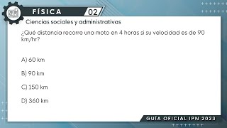 Guía IPN 2023  Física Pregunta No 2  Sociales y Administrativas [upl. by Tasia]