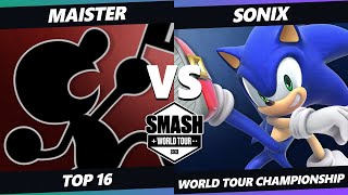 SWT Championship Top 16  Maister Game amp Watch Vs Sonix Sonic SSBU Ultimate Tournament [upl. by Esnohpla]