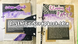 Aesthetic Scrapbook Idea  with pop up my project on school Literary Folio [upl. by Atok769]