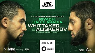 UFC Saudi Arabia LIVE Bet StreamWhittaker vs Aliskerov Fight Companion Watch Along Live Reactions [upl. by Kyrstin886]