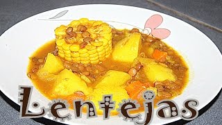 Receta potaje de lentejas [upl. by Joette]