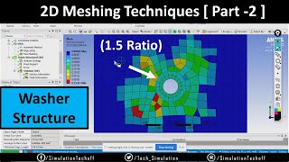 Plate With Hole Problem With Washer  2D Meshing  Lesson 24  Ansys Tutorial [upl. by God569]