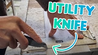 How To Cut Vinyl Flooring With A Utility Knife [upl. by Yrrak]