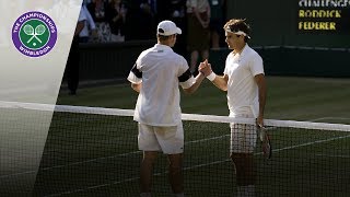 Roger Federer v Andy Roddick Wimbledon Final 2009 Extended Highlights [upl. by Aicilihp]