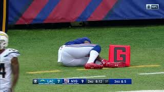 Brandon Marshall Goes Down With Ankle Injury Leaves Game [upl. by Jaymie]