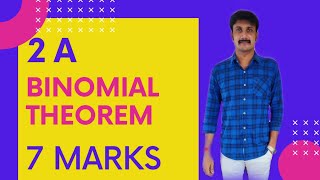 BINOMIAL THEOREM 7 MARKS PART  1  IMPORTANT [upl. by Attenehs]