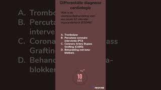 Differentiële diagnose Cardiologie 3 geneeskunde dokter hart myocardinfarct hartaanval STEMI [upl. by Chaffinch]