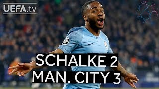 SCHALKE 23 MAN CITY UCL HIGHLIGHTS [upl. by Annahahs]