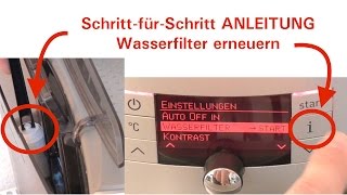 Bosch VeroBar 100 Wasserfilter Richtig Wechseln  Anleitung für Kaffeevollautomat [upl. by Ailisab]