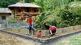 How to build a beautiful fish pond edge with stream stones  Chúc Tòn Bình [upl. by Kylander378]