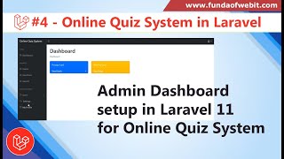 Laravel Online Quiz System  4 Integrate Admin Panel for Quiz System in Laravel 11 [upl. by Zolner316]