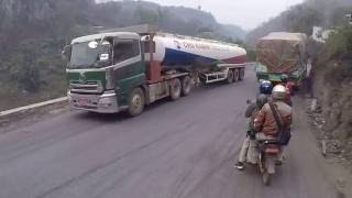 Riding the Lashio road in Myanmar through Gokhteik [upl. by Dnama]