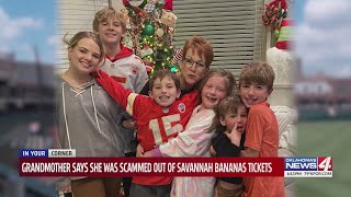 Grandmother says she was scammed out of savannah bananas tickets [upl. by Ahtan]