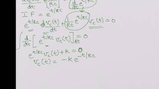 RC Circuit Discharging Transient Step Response Solving Differential Equation [upl. by Onaicilef]