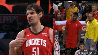 BOBAN TELLS CROWD quotCHICKEN ON MEquot THEN PURPOUSLY MISSES FREE THROWS TO GET FREE CHICKEN [upl. by Kramer]