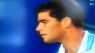 Sampras crying for d coach vs courier australian [upl. by Ailil]