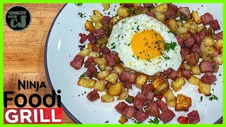 NINJA FOODI GRILL CORNED BEEF HASH  Ninja Foodi Grill Recipes [upl. by Jariv]