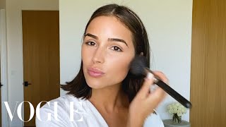 Olivia Culpo’s 40Step Guide to Dewy Skin and Winged Eyeliner  Beauty Secrets  Vogue [upl. by Jammin801]