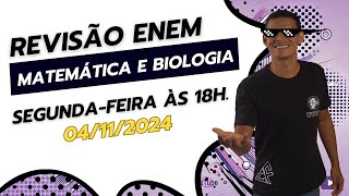 🔔 Revisão ENEM Matemática e biologia  Plataforma Conquiste o Futuro 🌟 [upl. by Atineb241]