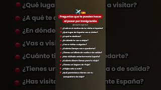 Preguntas para viajar a España viajes guiadeviaje [upl. by Lefton]