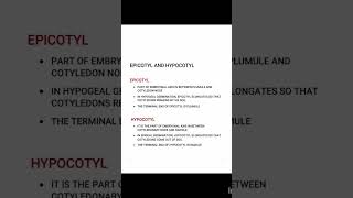 Epicotyl amp Hypocotyl botany biologyclass12 iasexam zoologylectures biology roexamneet2023 [upl. by Onairot]