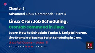 Scheduling tasks using Crontab  Learn Cron Job in Linux  Linux full course [upl. by Gish]